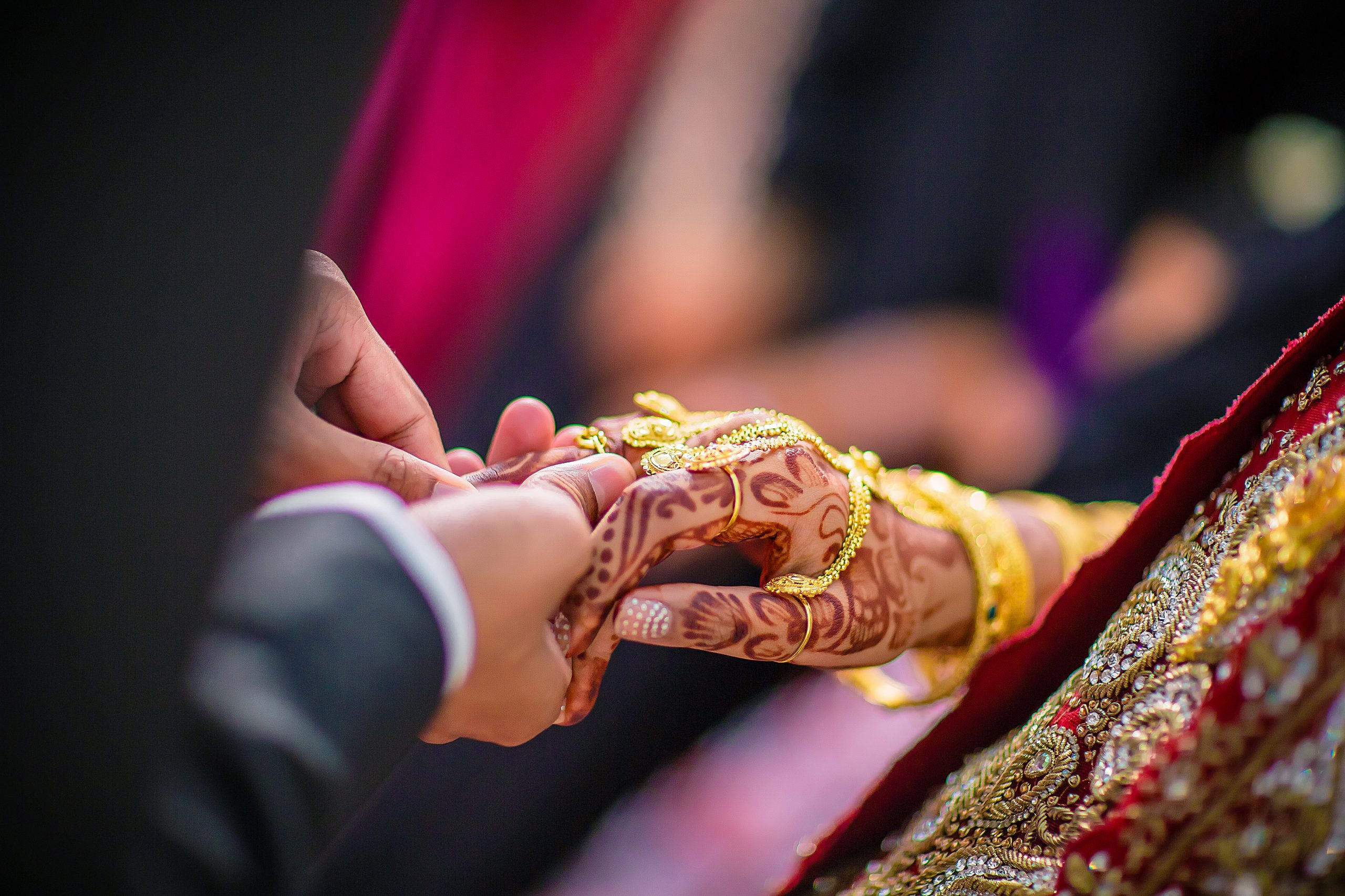Muslim wedding rituals couple exchanging ring or gifts 1