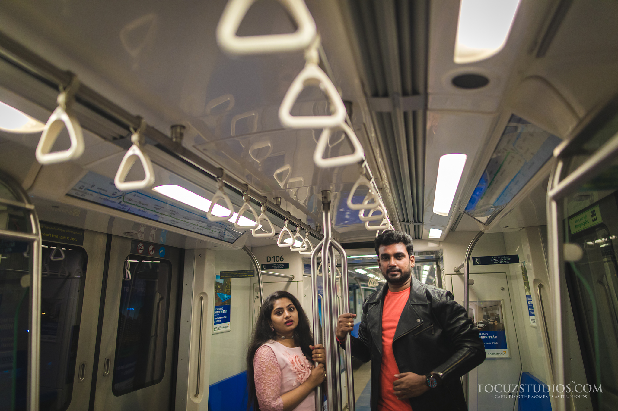 best couple shoot locations in chennai metro train