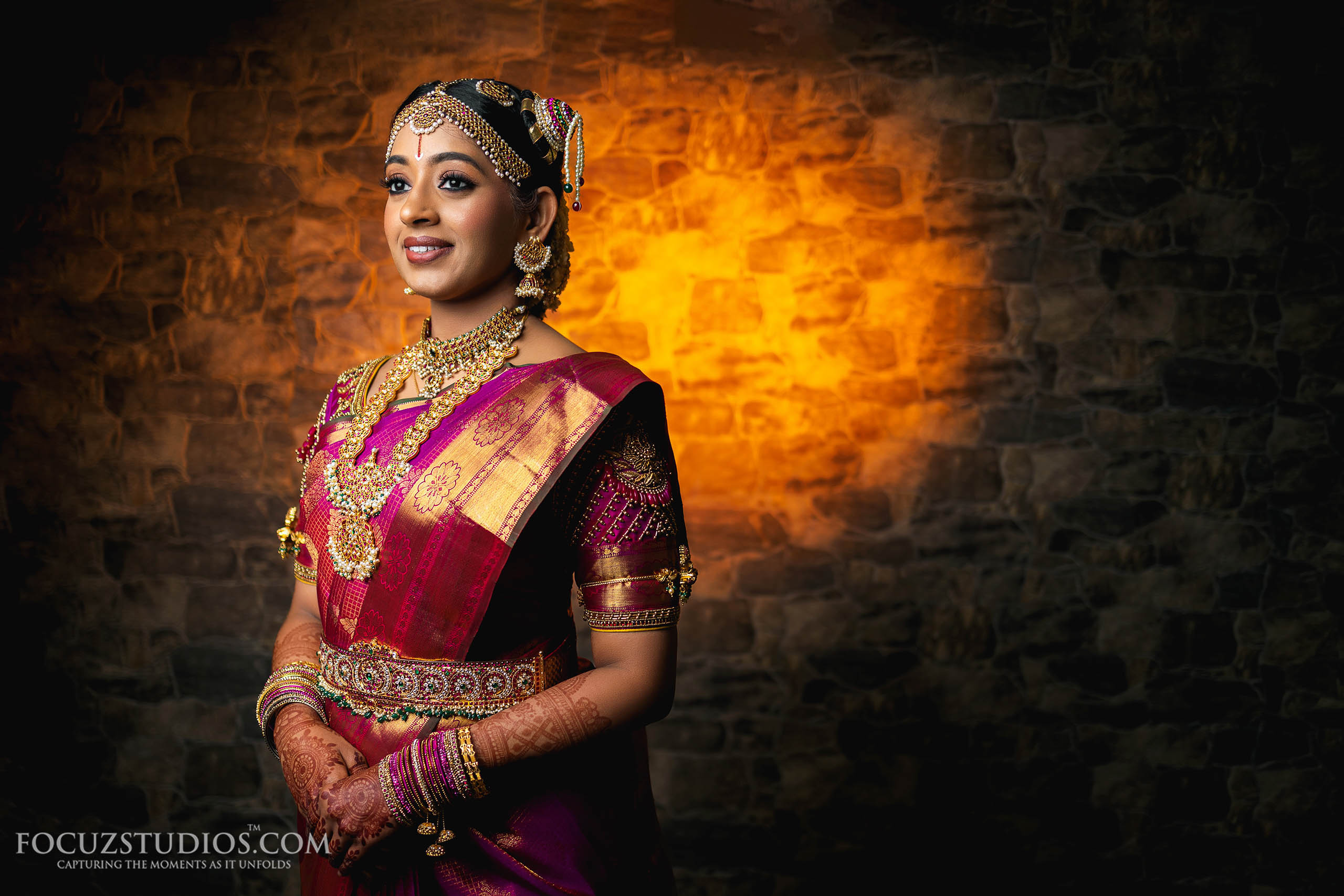 South Indian bride poses stock photo. Image of dress - 113417792