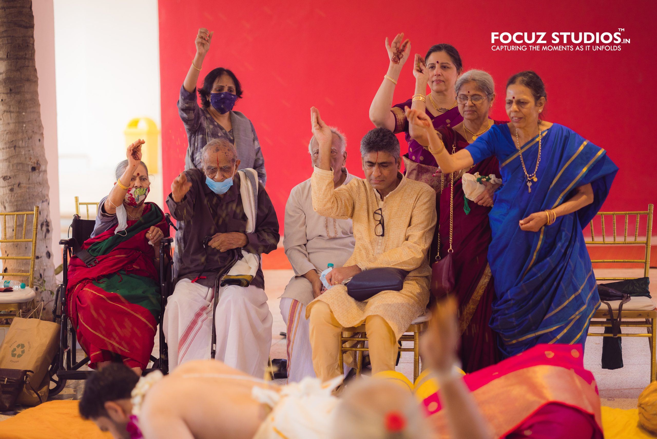 Family elders sharing a blessing moment
