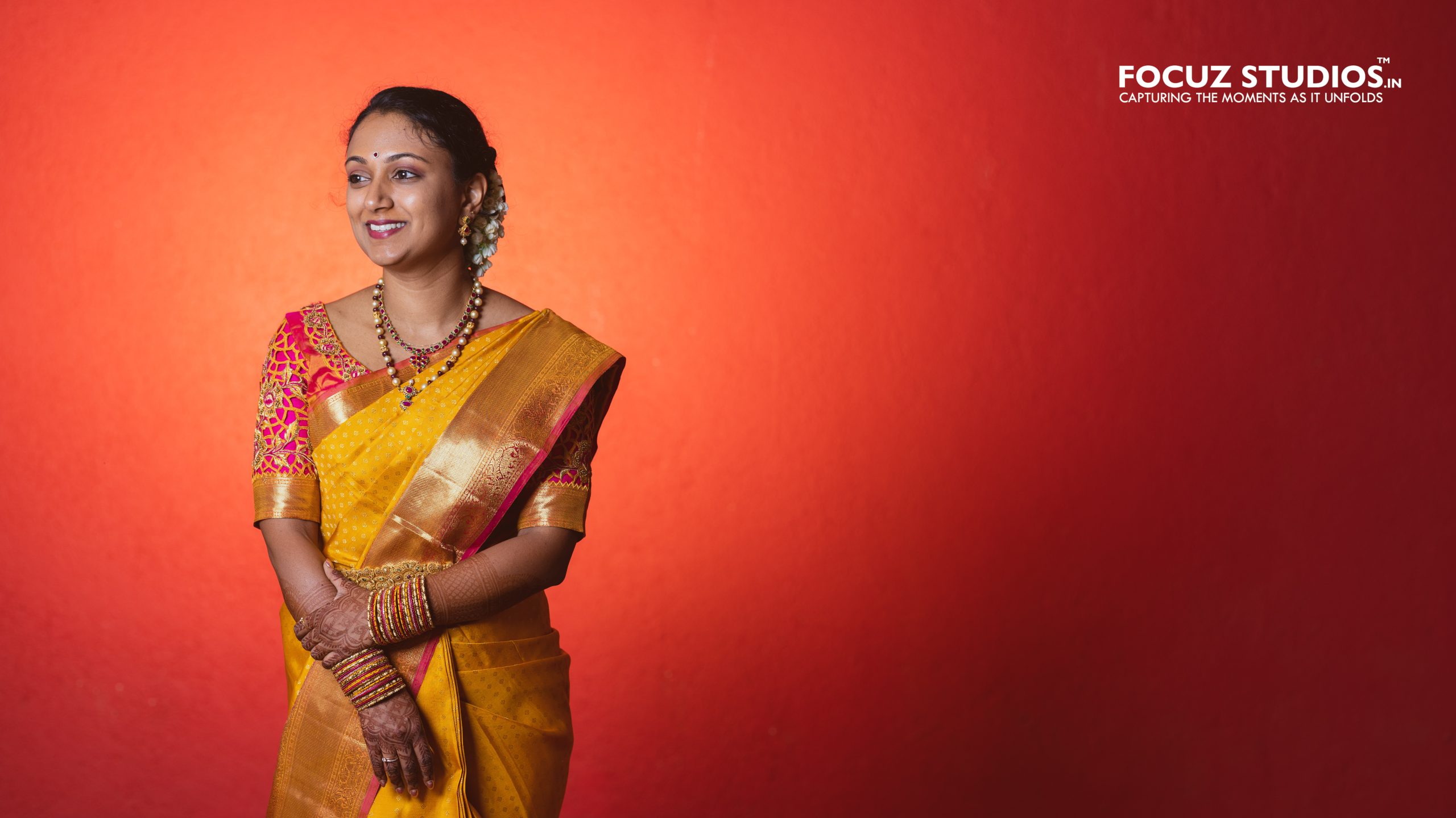 Nikitha portrait during Tamil Brahmin Vratham photography