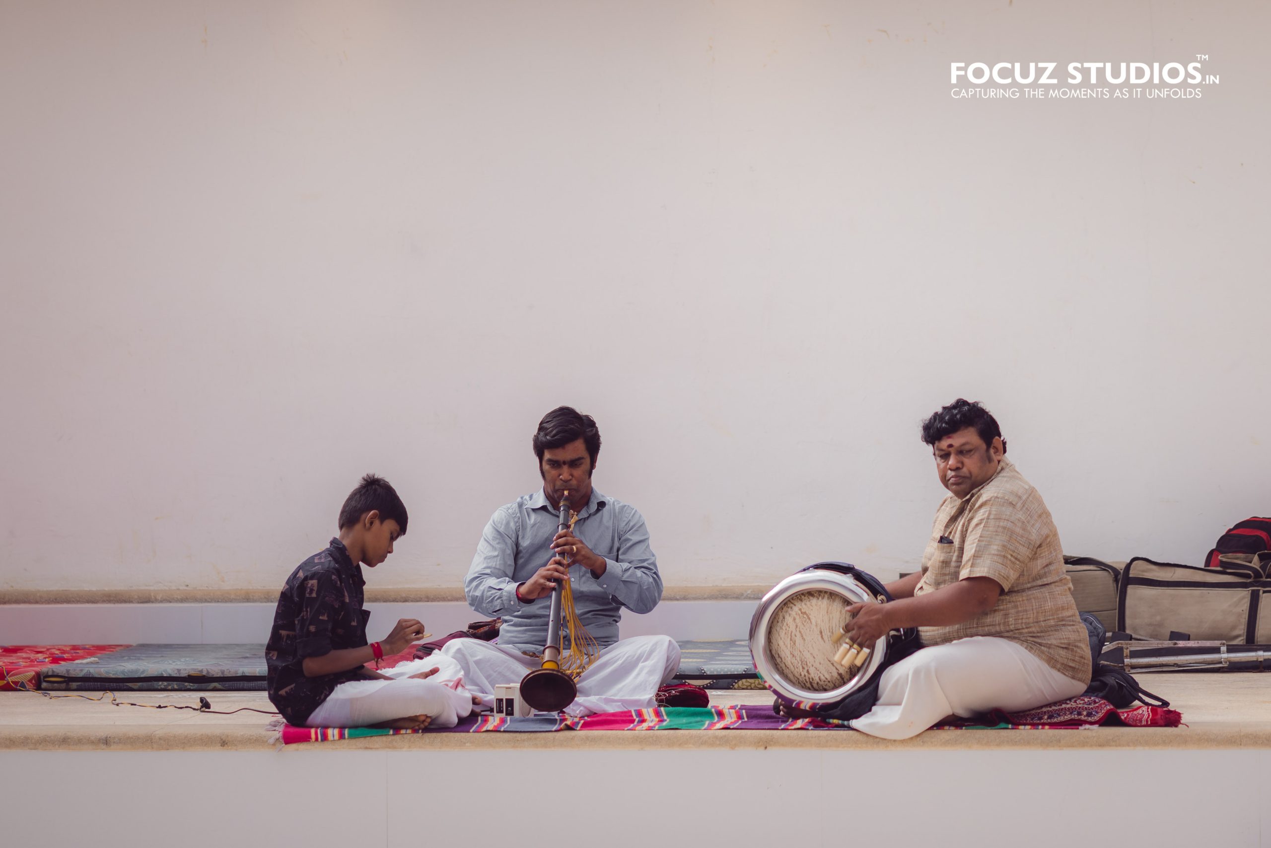 Traditional musicians performing during the ceremony
