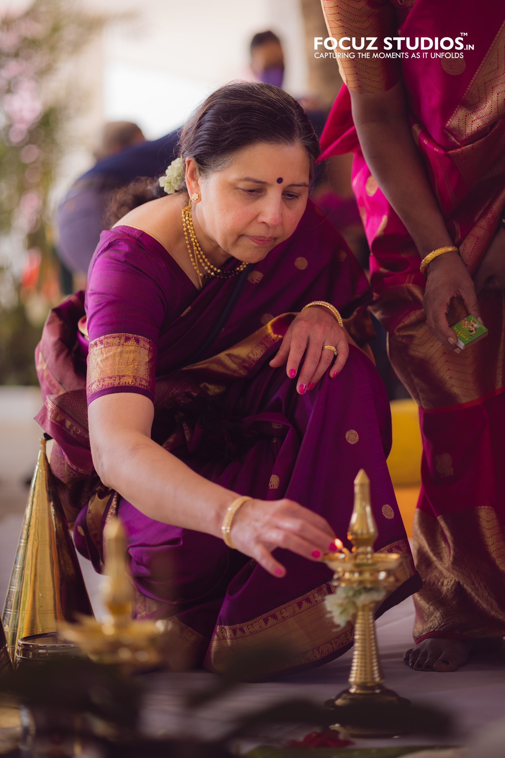Tamil Brahmin Vratham photography - traditional lamp lighting