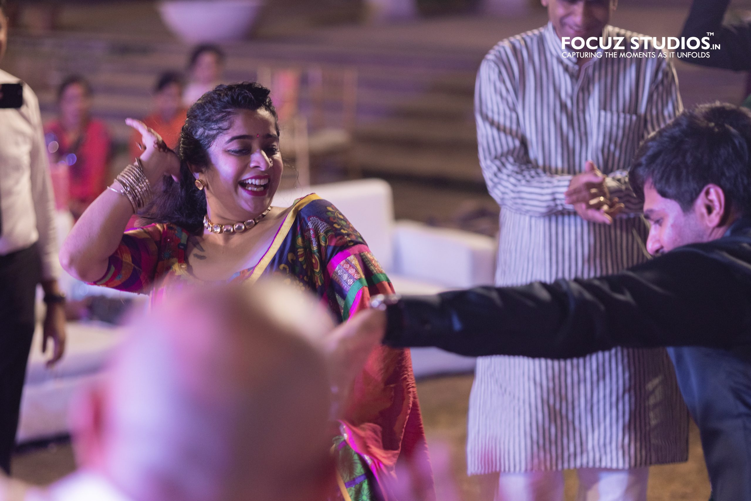 Candid guest dance moment during Sangeet celebration